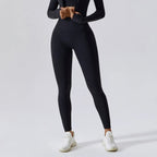 Women's High Waist Seamless Yoga Leggings Breathable Gym Clothing Elastic Waist Wholesale Scrunch Butt Push Leggings Solid