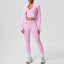 2026 Women's Seamless 3 Piece Yoga Set Breathable Quick Dry Tight Fit High Waist Full Zip up Workout Yoga Wear Gym Fitness Sets