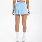 High Quality Casual Pleated Sports Skirt with Quick Drying Side Pockets Anti-Slip Fitness Skirt for Tennis Gym Wear Front Logo