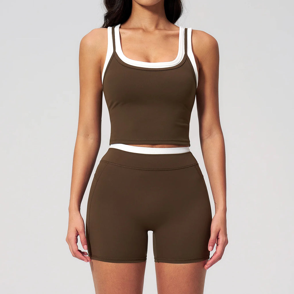 Wholesale Naked Feeling Yoga Set Women 2 Piece Set High Waist Seamless Fitness Workout Sportswear Outfit