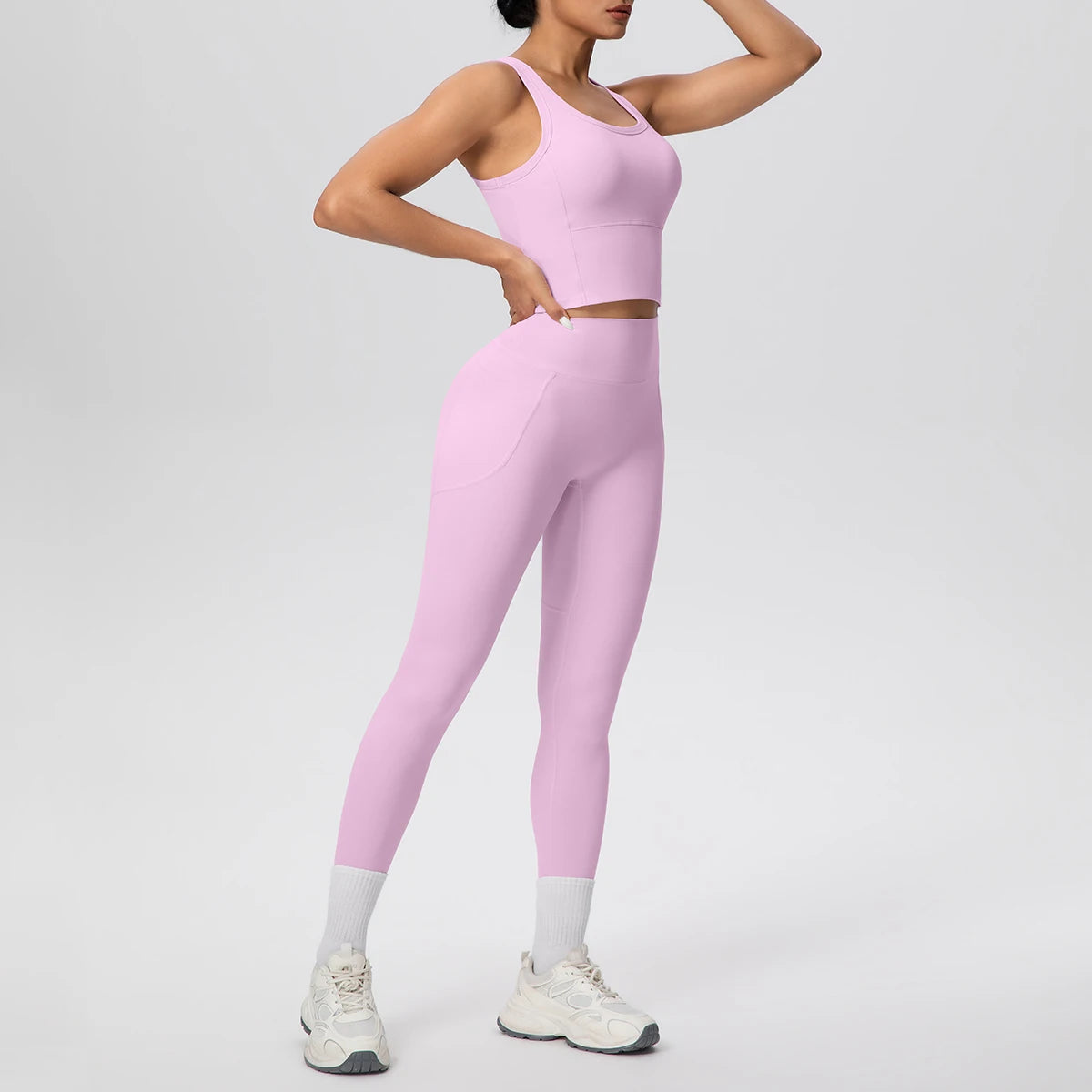 Volupie Utility Aura Set | Top Deportivo + Legging Tiro Alto