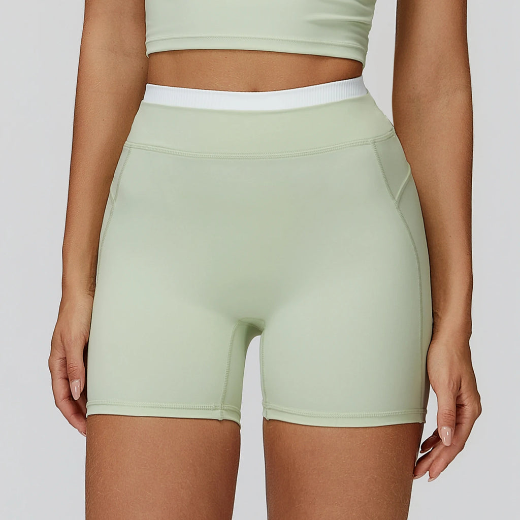 Wholesale Naked Feeling Yoga Shorts Women Ribbed Seamless Biker Shorts Fitness Running Workout Shorts