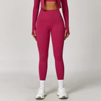 Women's High Waist Seamless Yoga Leggings Breathable Gym Clothing Elastic Waist Wholesale Scrunch Butt Push Leggings Solid