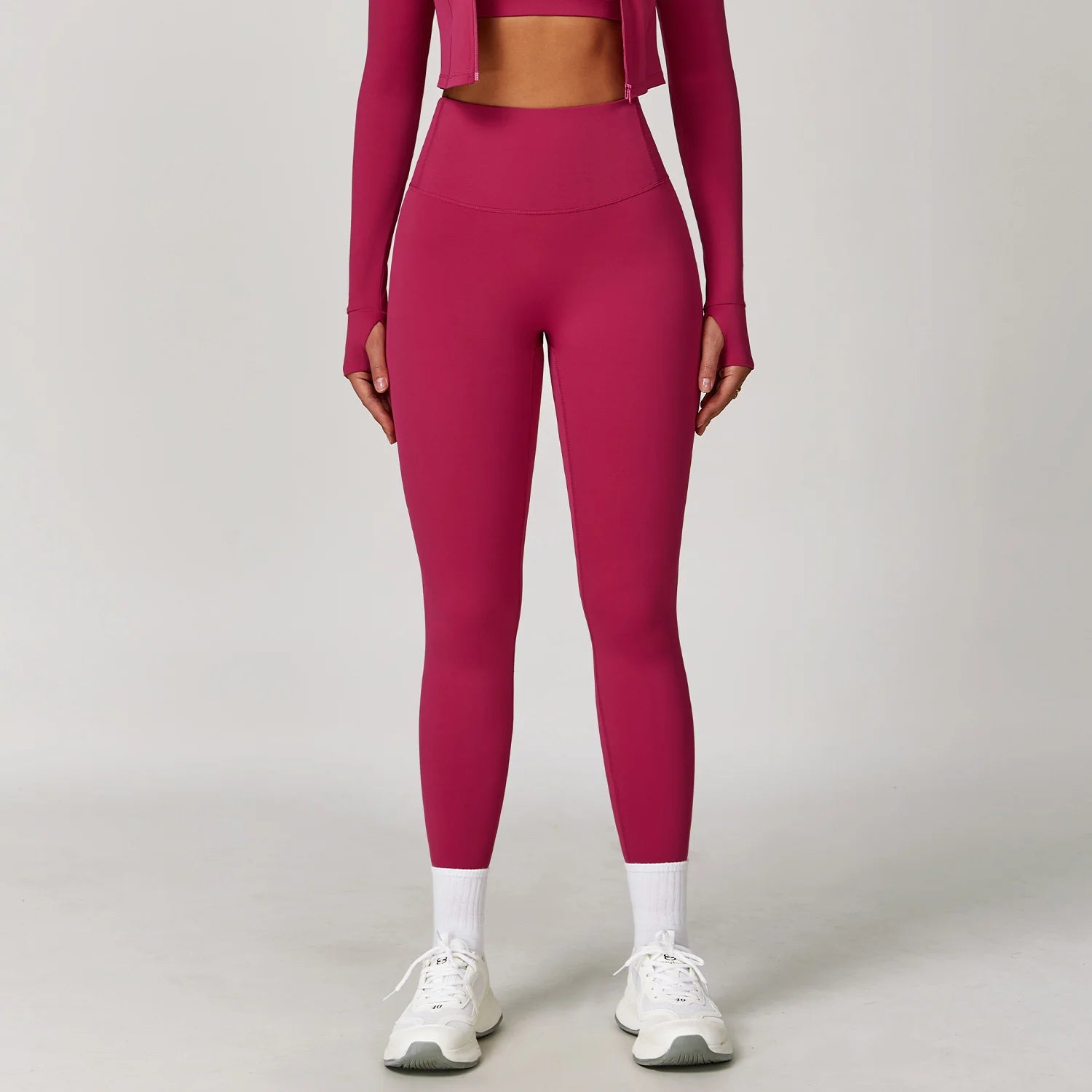 Women's High Waist Seamless Yoga Leggings Breathable Gym Clothing Elastic Waist Wholesale Scrunch Butt Push Leggings Solid