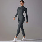 High Quality Women's Quick Dry Yoga Sports Suit Fashionable Slim Gym Fitness Zipper Track Leggings Breathable Lightweight Jacket