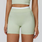Wholesale Naked Feeling Yoga Shorts Women Ribbed Seamless Biker Shorts Fitness Running Workout Shorts