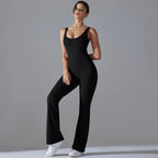 Women Jumpsuit Wide Leg Backless Jumpsuit Women Yoga Fitness Wear Bodysuit Hollow Out Gym Jumpsuits for Women