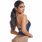 Cross Back Yoga Tank Top Quick Dry Breathable Running Bra Gym Fitness Crop Vest Sleeveless Sports Tops Yoga Tank Top for Women