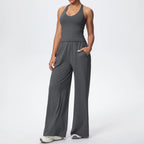 2025 Women's Clothing Athleisure Tracksuits Women Wide-leg Joggers Loose Pants Jumpsuit Female Dance Sets Outfit 2PCS SETS