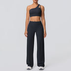 Volupie Diagonal Flow Set | Top Asimétrico + Pantalón Wide Leg