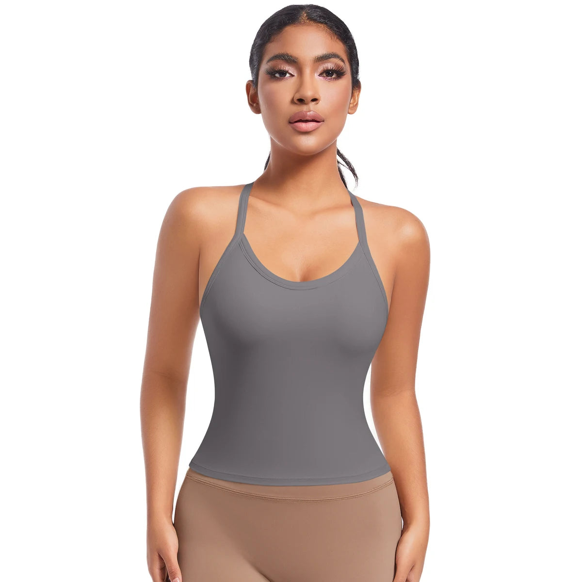 Cross Back Yoga Tank Top Quick Dry Breathable Running Bra Gym Fitness Crop Vest Sleeveless Sports Tops Yoga Tank Top for Women