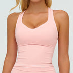 Manufacturer Women Yoga Tank Top Naked Feeling Activewear Color Block Padded Workout Gym Wear