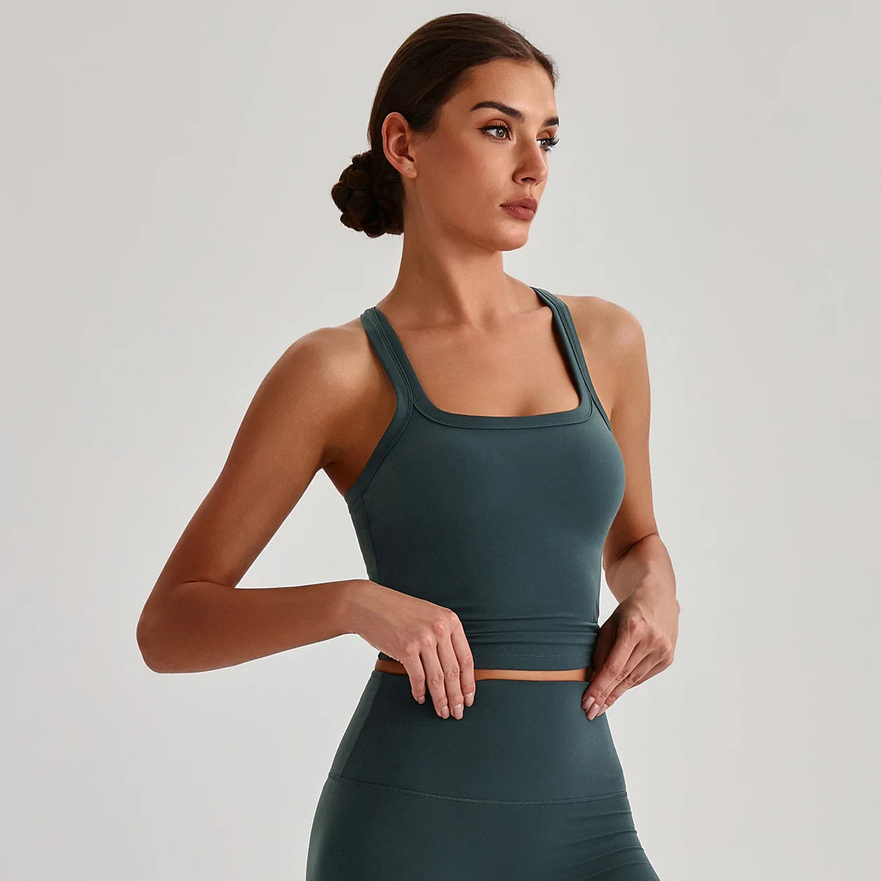 2026 Trend Butter Soft High Stretch Sports Bra Padded Yoga Bra Crop Top Workout Gym Cami Tank Top for Women