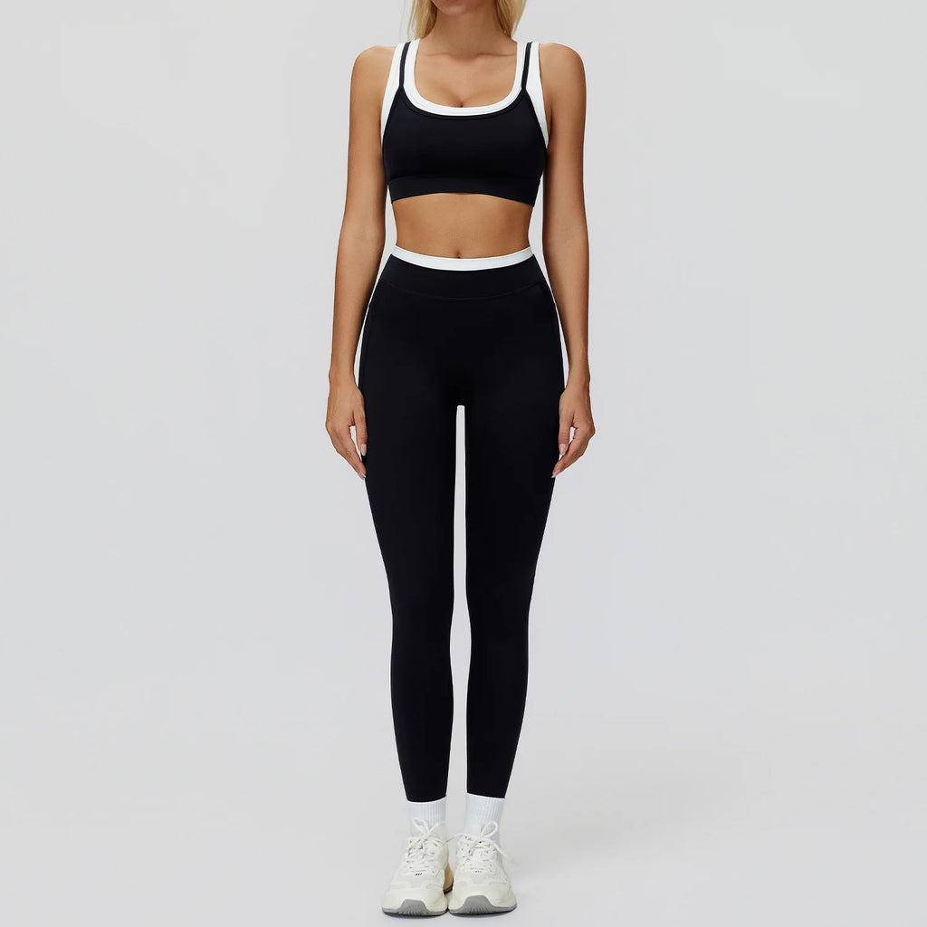 Wholesale Naked Feeling Yoga Set Women 2 Piece Set High Waist Seamless Fitness Workout Sportswear Outfit