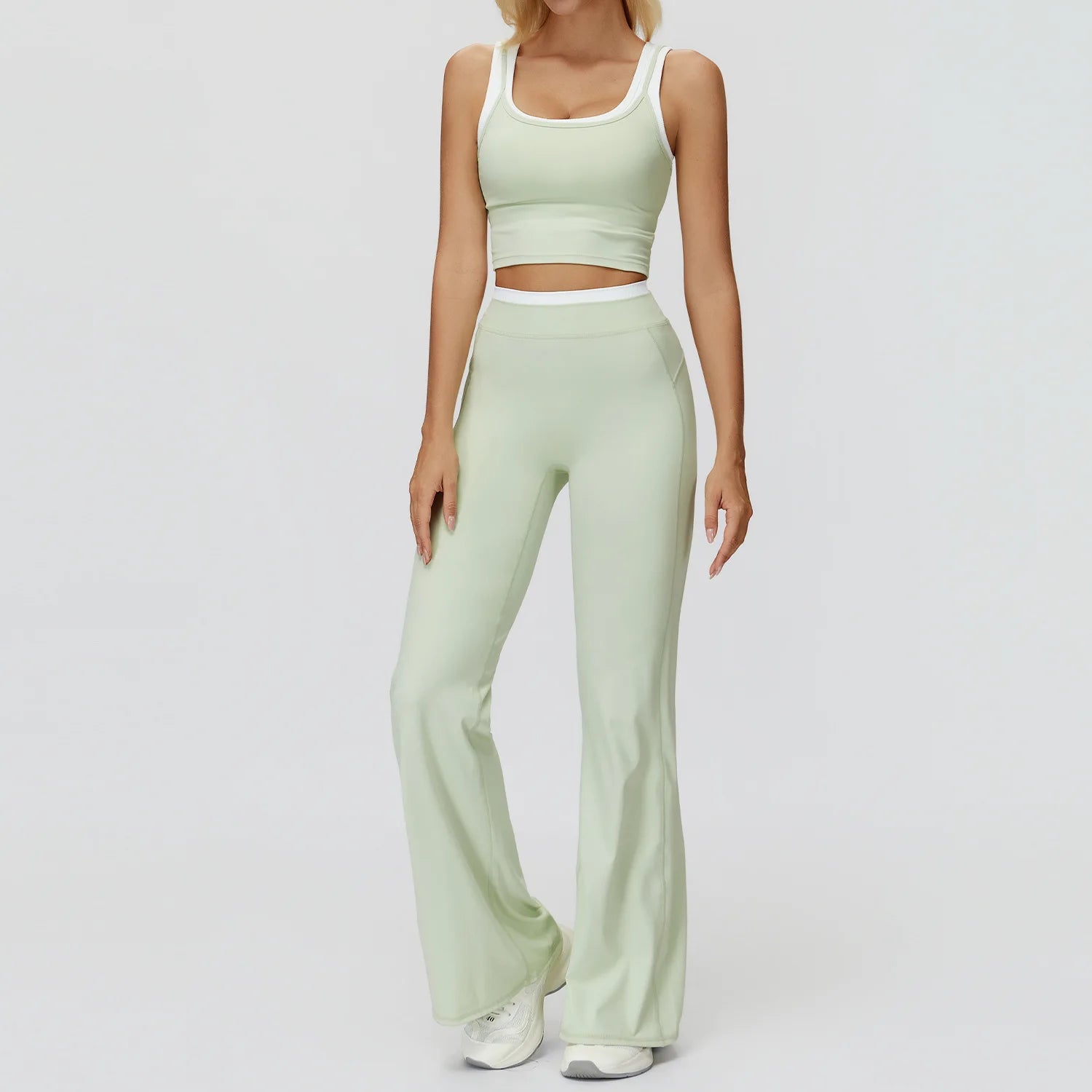 Wholesale Naked Feeling Yoga Set Women 2 Piece Set High Waist Seamless Fitness Workout Sportswear Outfit