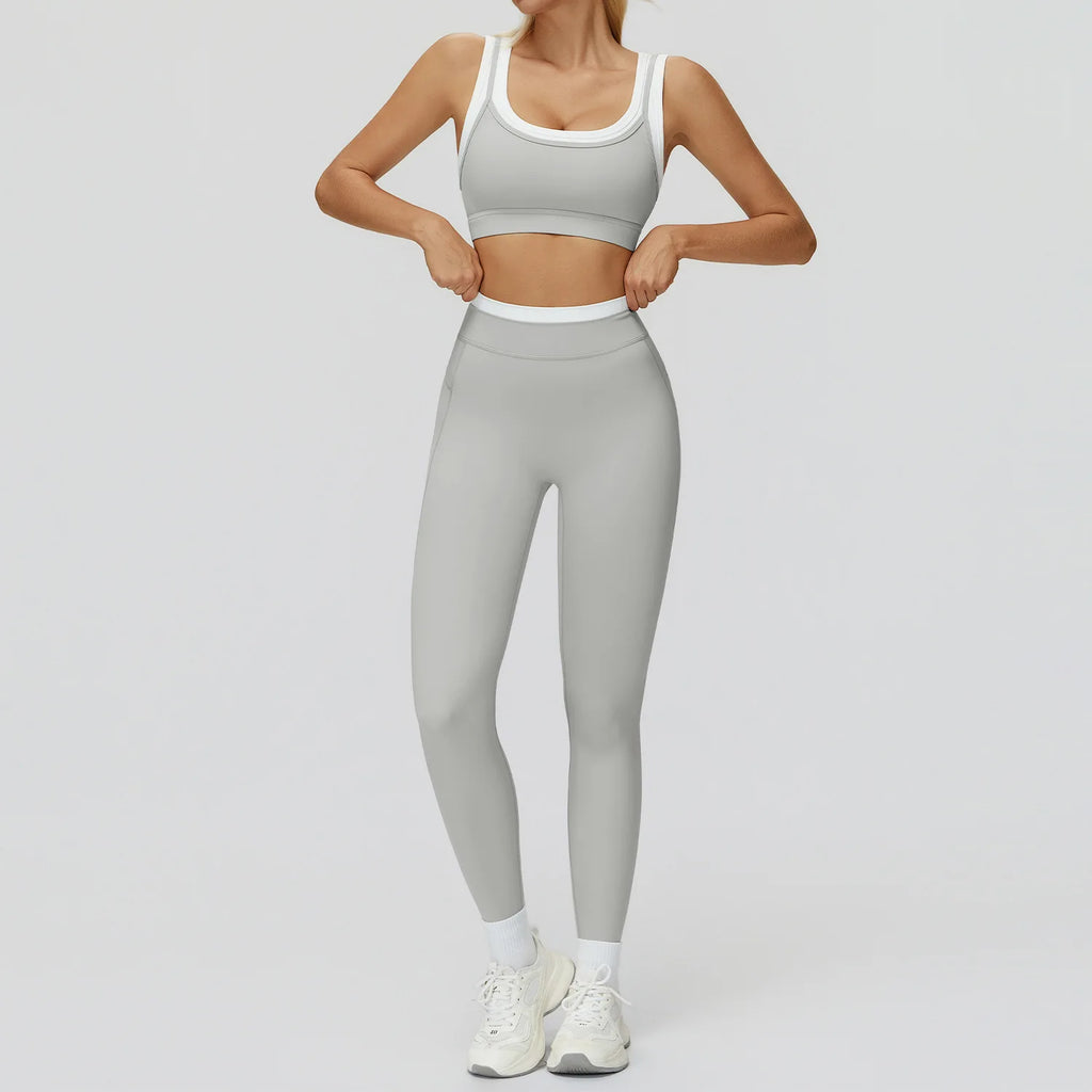 Wholesale Naked Feeling Yoga Set Women 2 Piece Set High Waist Seamless Fitness Workout Sportswear Outfit