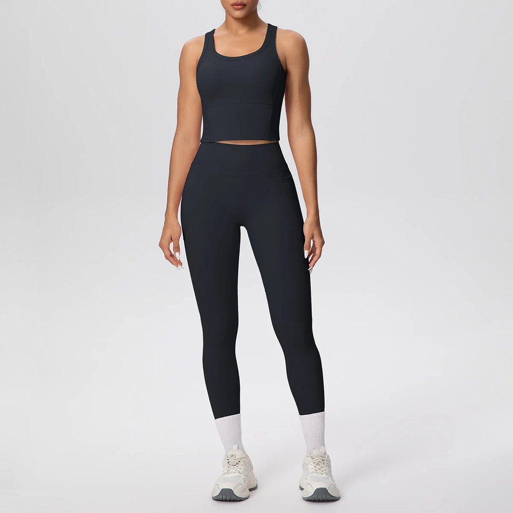 Volupie Utility Aura Set | Top Deportivo + Legging Tiro Alto