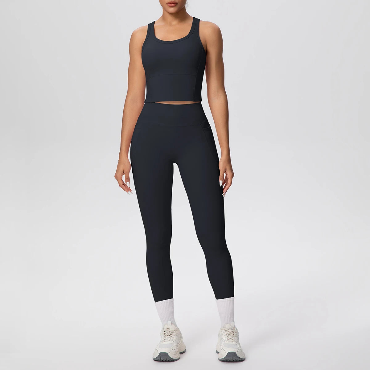 Volupie Utility Aura Set | Top Deportivo + Legging Tiro Alto