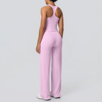 Volupie Diagonal Flow Racer Set | Top Racerback + Pantalón Wide Leg