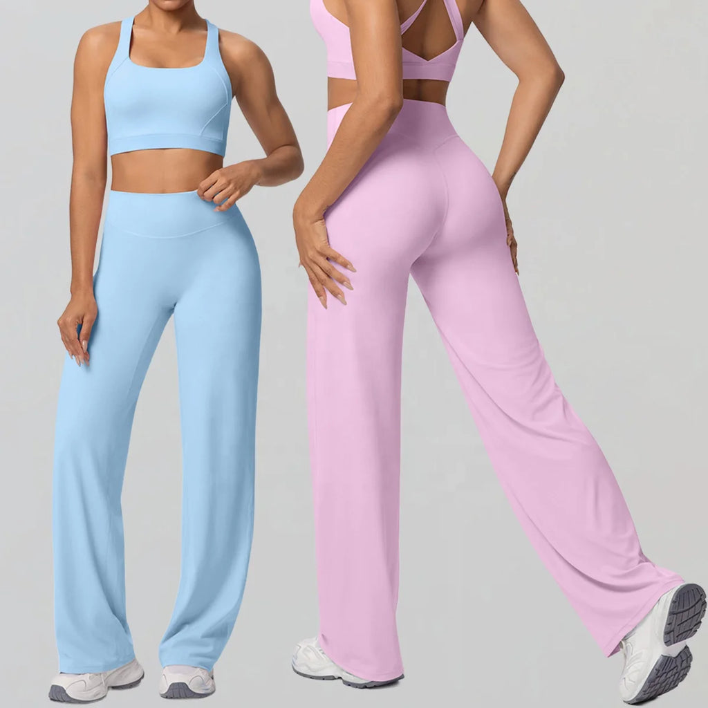 Volupie Diagonal Flow Pants | Top Deportivo o Pantalón Wide Leg Tiro Alto