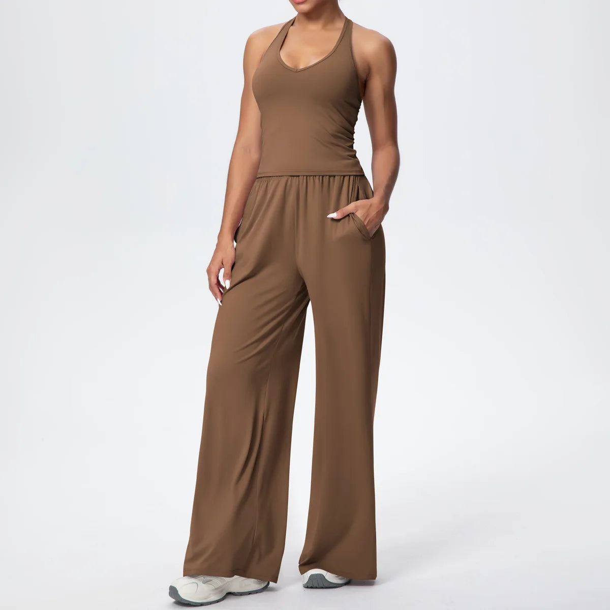 2025 Women's Clothing Athleisure Tracksuits Women Wide-leg Joggers Loose Pants Jumpsuit Female Dance Sets Outfit 2PCS SETS