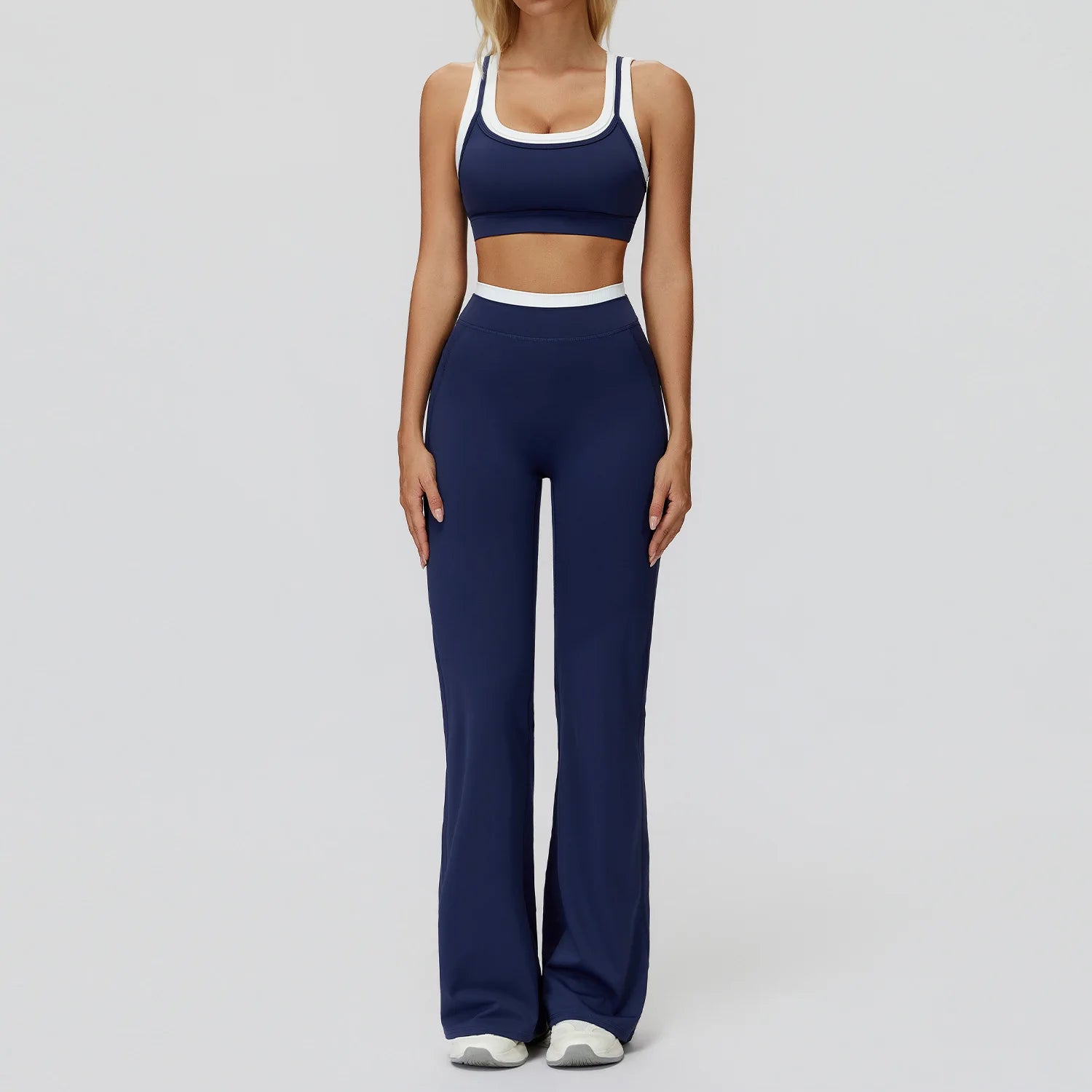 Wholesale Naked Feeling Yoga Set Women 2 Piece Set High Waist Seamless Fitness Workout Sportswear Outfit
