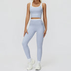 Wholesale Naked Feeling Yoga Set Women 2 Piece Set High Waist Seamless Fitness Workout Sportswear Outfit