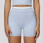 Wholesale Naked Feeling Yoga Shorts Women Ribbed Seamless Biker Shorts Fitness Running Workout Shorts