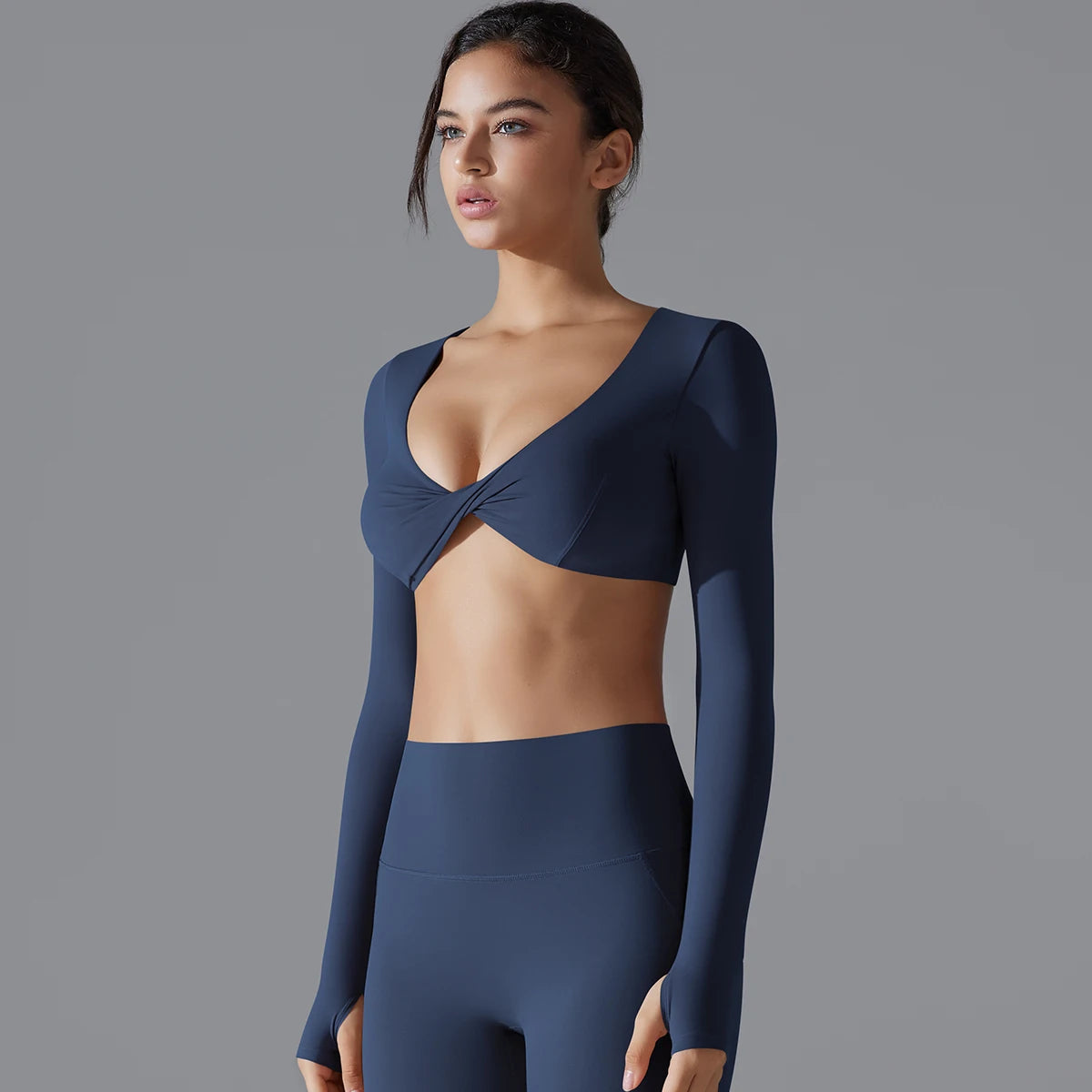 Custom Logo Yoga Short Long Sleeve Crop Tank Women Running Fitness Yoga Wear Top Sports Bra