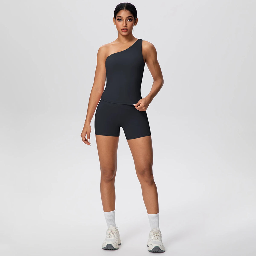 Customized Yoga Leggings Sports Top for Running Yoga Gym Fitness Summer Breathable Fitness Women's Shorts Sets
