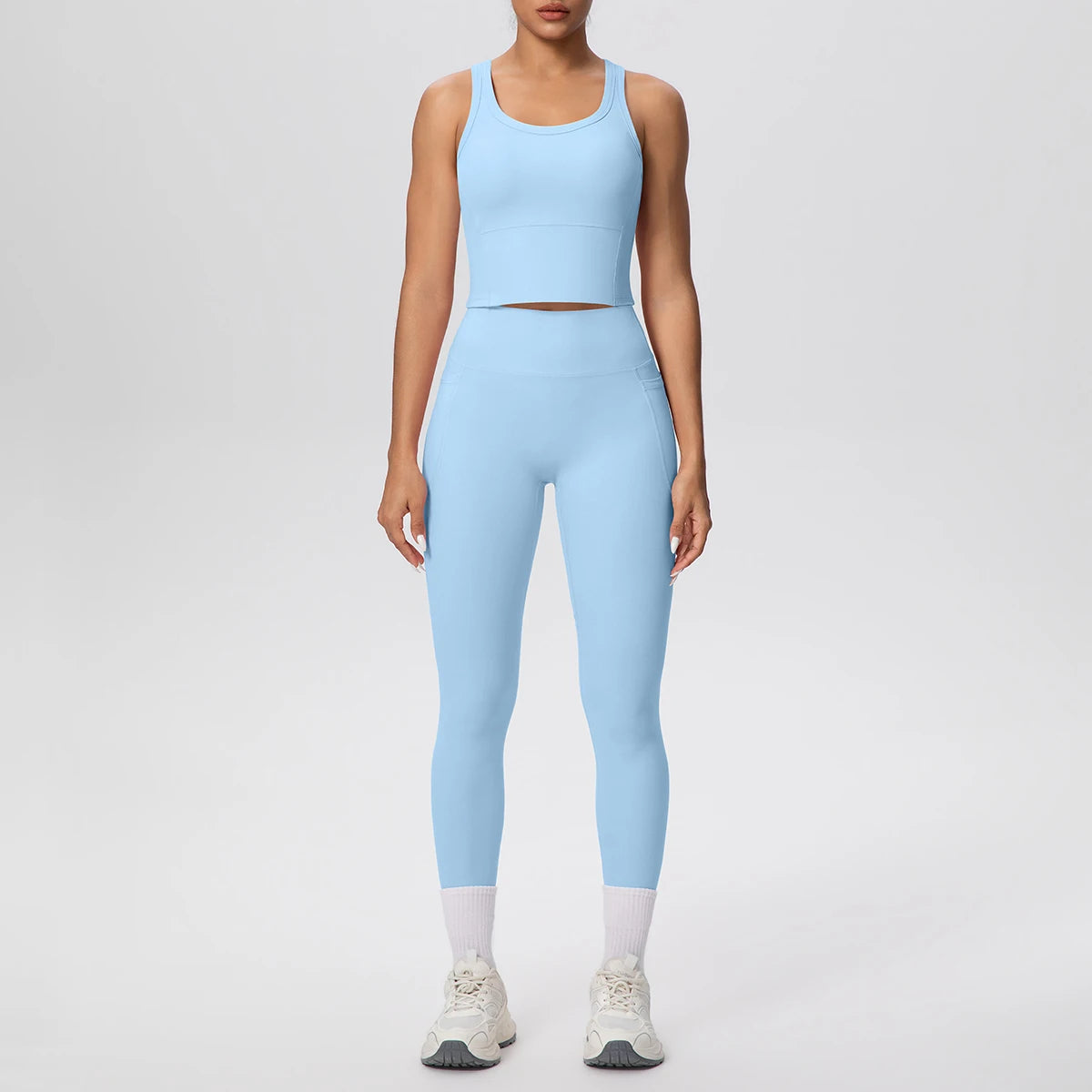 Volupie Utility Aura Set | Top Deportivo + Legging Tiro Alto