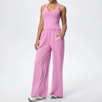 2025 Women's Clothing Athleisure Tracksuits Women Wide-leg Joggers Loose Pants Jumpsuit Female Dance Sets Outfit 2PCS SETS