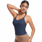 Cross Back Yoga Tank Top Quick Dry Breathable Running Bra Gym Fitness Crop Vest Sleeveless Sports Tops Yoga Tank Top for Women