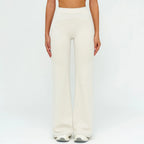 Wholesale Crossover Flare Yoga Pants Women High Waist Tummy Control Color Block Wide Leg Pants