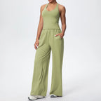 2025 Women's Clothing Athleisure Tracksuits Women Wide-leg Joggers Loose Pants Jumpsuit Female Dance Sets Outfit 2PCS SETS
