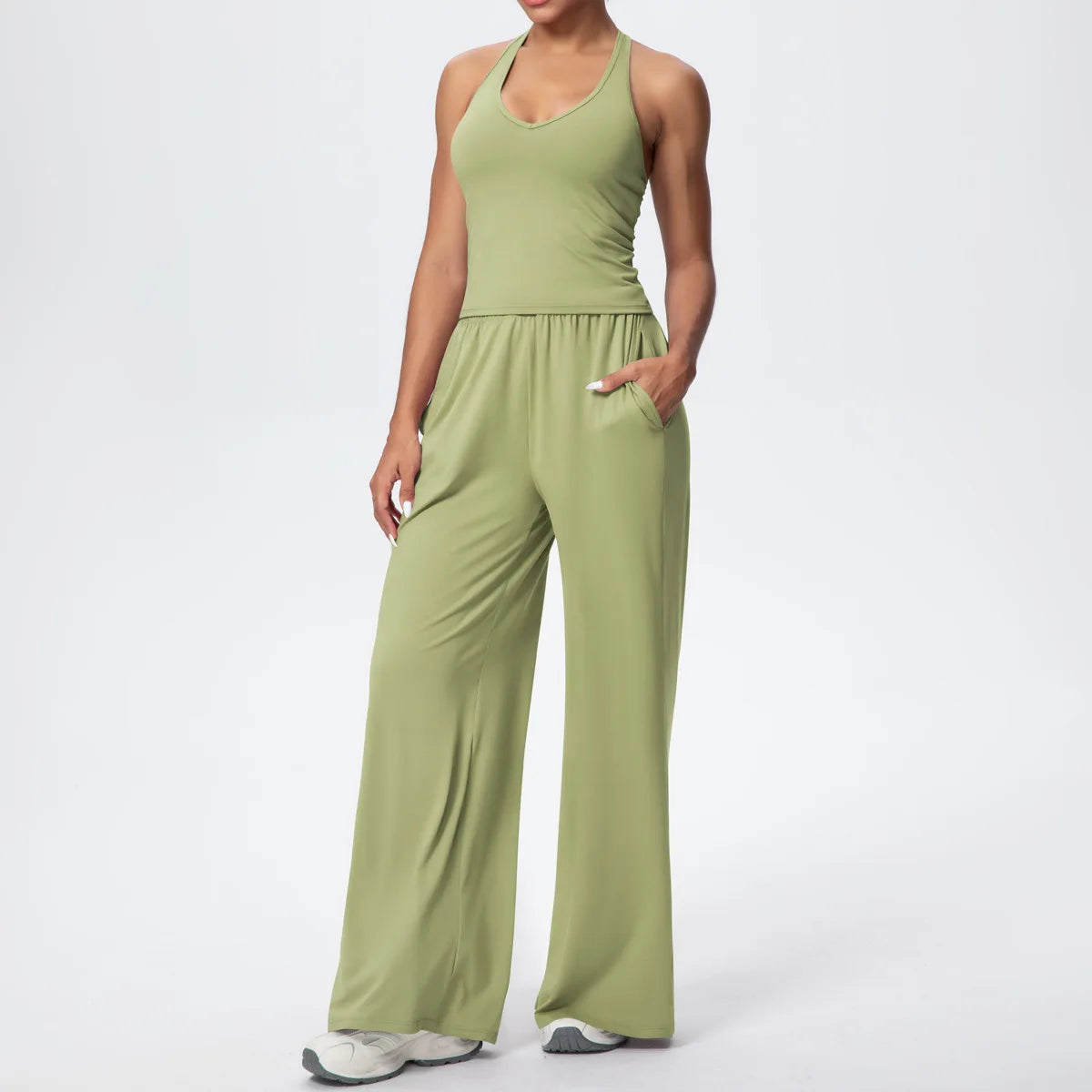 2025 Women's Clothing Athleisure Tracksuits Women Wide-leg Joggers Loose Pants Jumpsuit Female Dance Sets Outfit 2PCS SETS