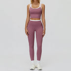 Wholesale Naked Feeling Yoga Set Women 2 Piece Set High Waist Seamless Fitness Workout Sportswear Outfit