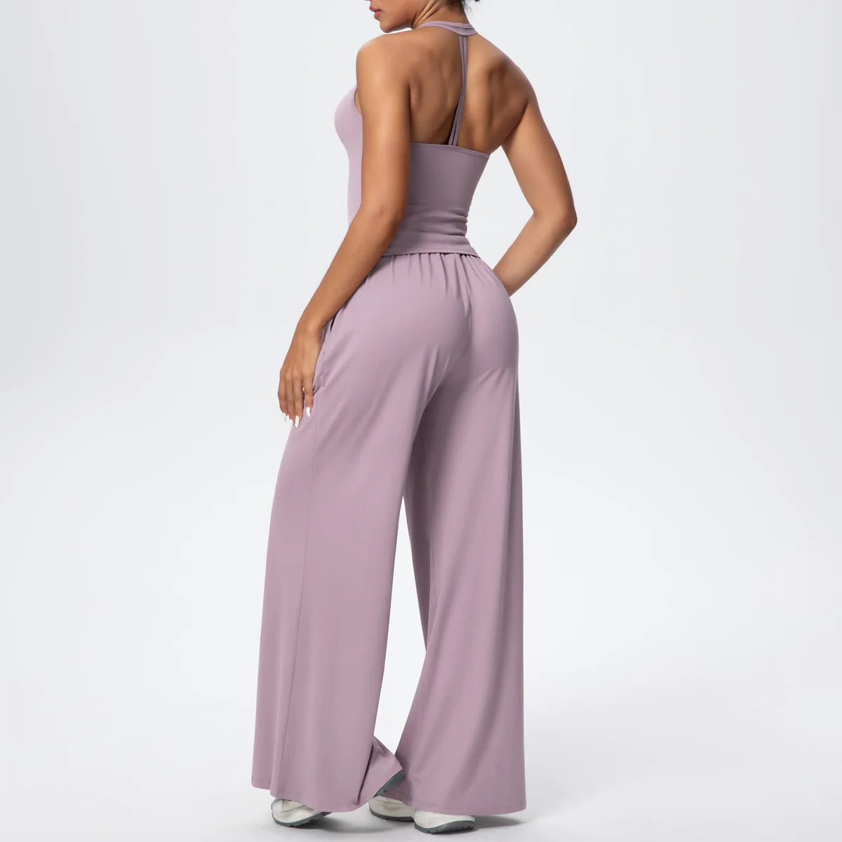 2025 Women's Clothing Athleisure Tracksuits Women Wide-leg Joggers Loose Pants Jumpsuit Female Dance Sets Outfit 2PCS SETS