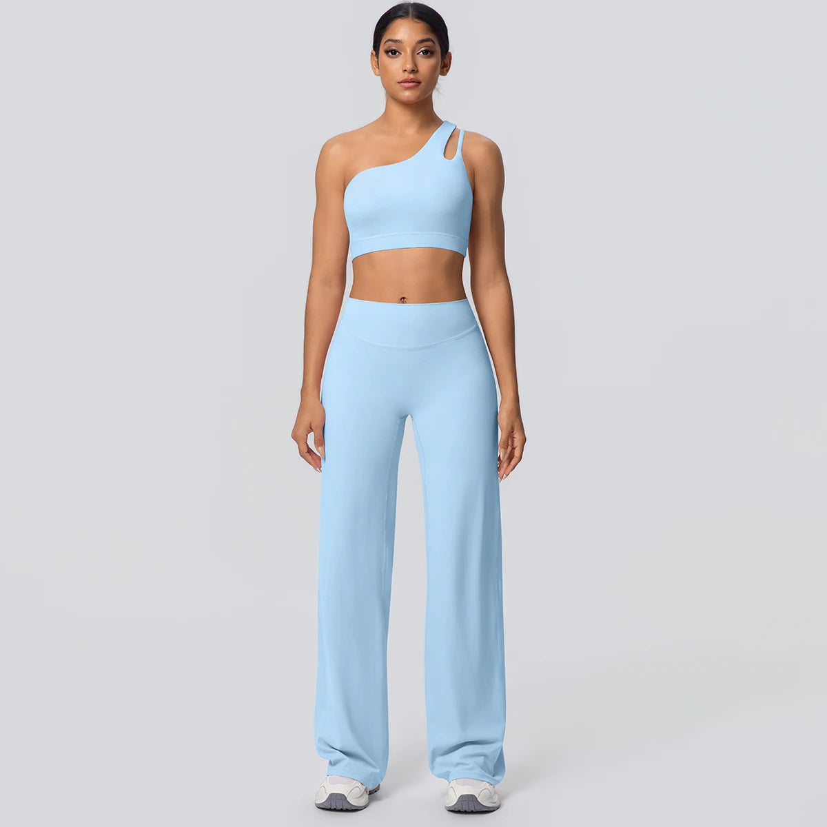 Volupie Diagonal Flow Set | Top Asimétrico + Pantalón Wide Leg Imagen secundaria del producto