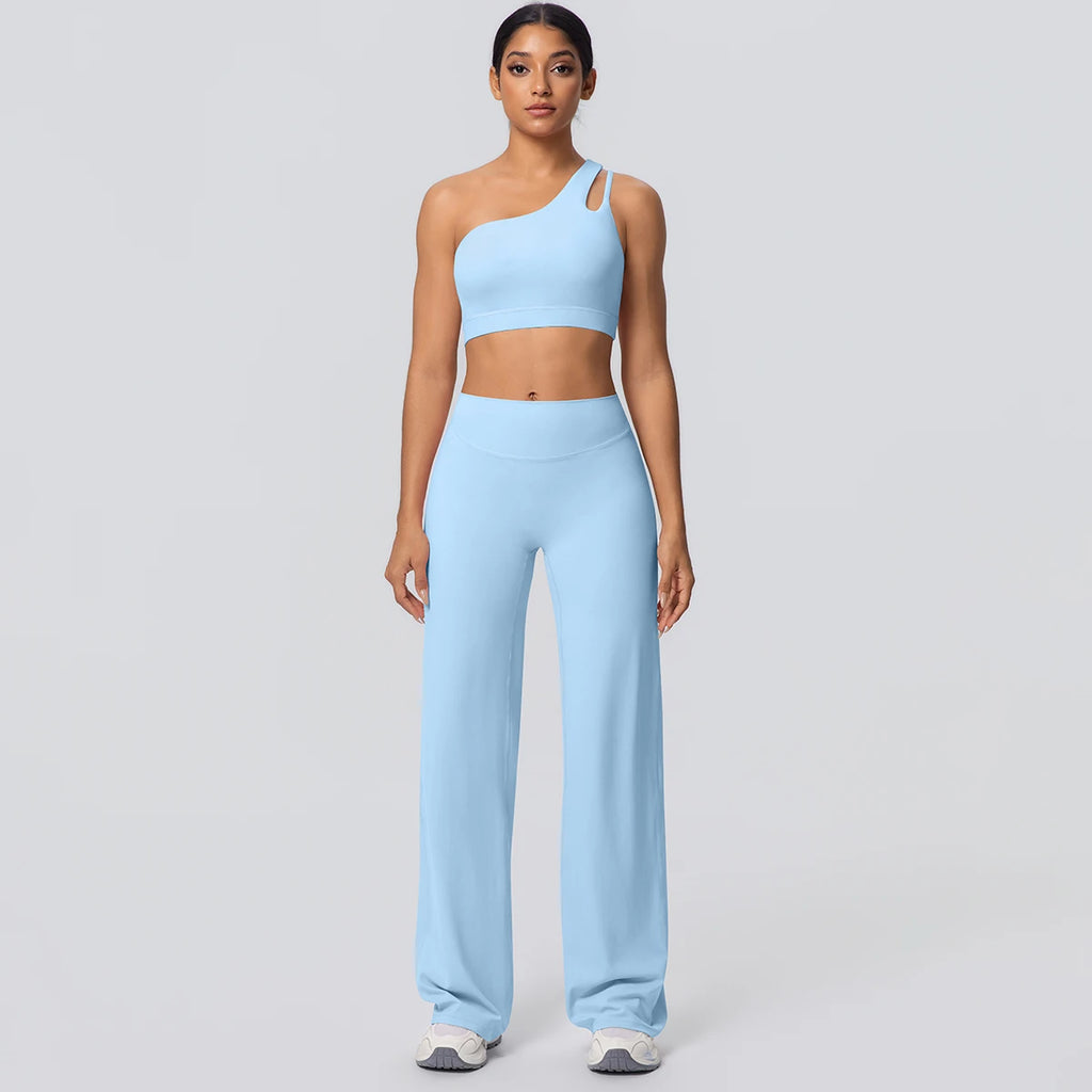 Volupie Diagonal Flow Set | Top Asimétrico + Pantalón Wide Leg