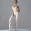Women Jumpsuit Wide Leg Backless Jumpsuit Women Yoga Fitness Wear Bodysuit Hollow Out Gym Jumpsuits for Women