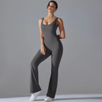 Women Jumpsuit Wide Leg Backless Jumpsuit Women Yoga Fitness Wear Bodysuit Hollow Out Gym Jumpsuits for Women