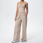 2025 Women's Clothing Athleisure Tracksuits Women Wide-leg Joggers Loose Pants Jumpsuit Female Dance Sets Outfit 2PCS SETS