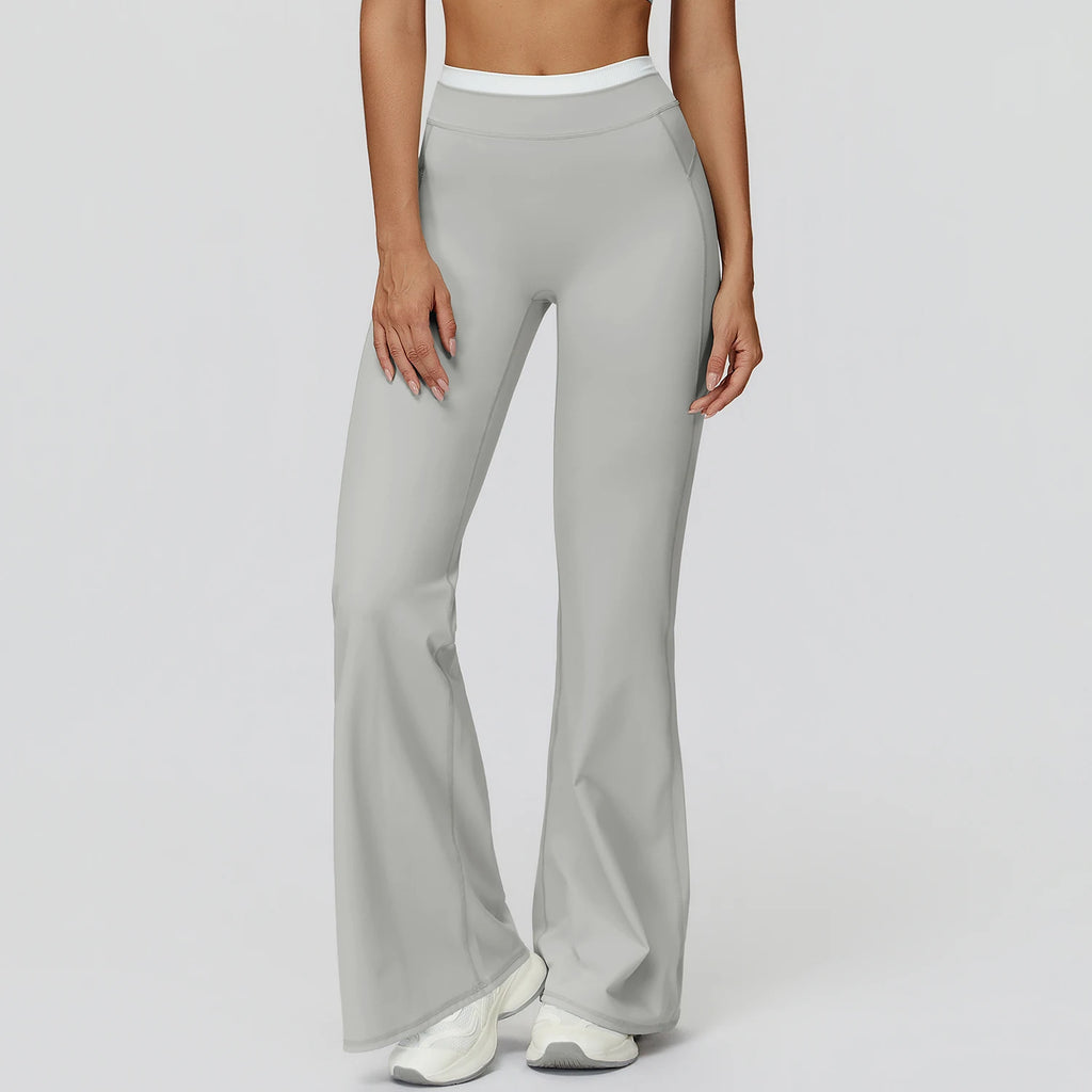 Factory Wholesale Women High Waist Workout Pants Gym Tights Activewear Naked Feeling Color Block Yoga Wear