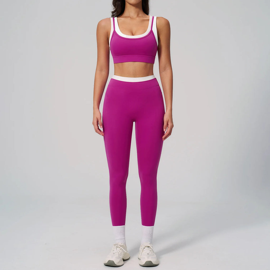Wholesale Naked Feeling Yoga Set Women 2 Piece Set High Waist Seamless Fitness Workout Sportswear Outfit