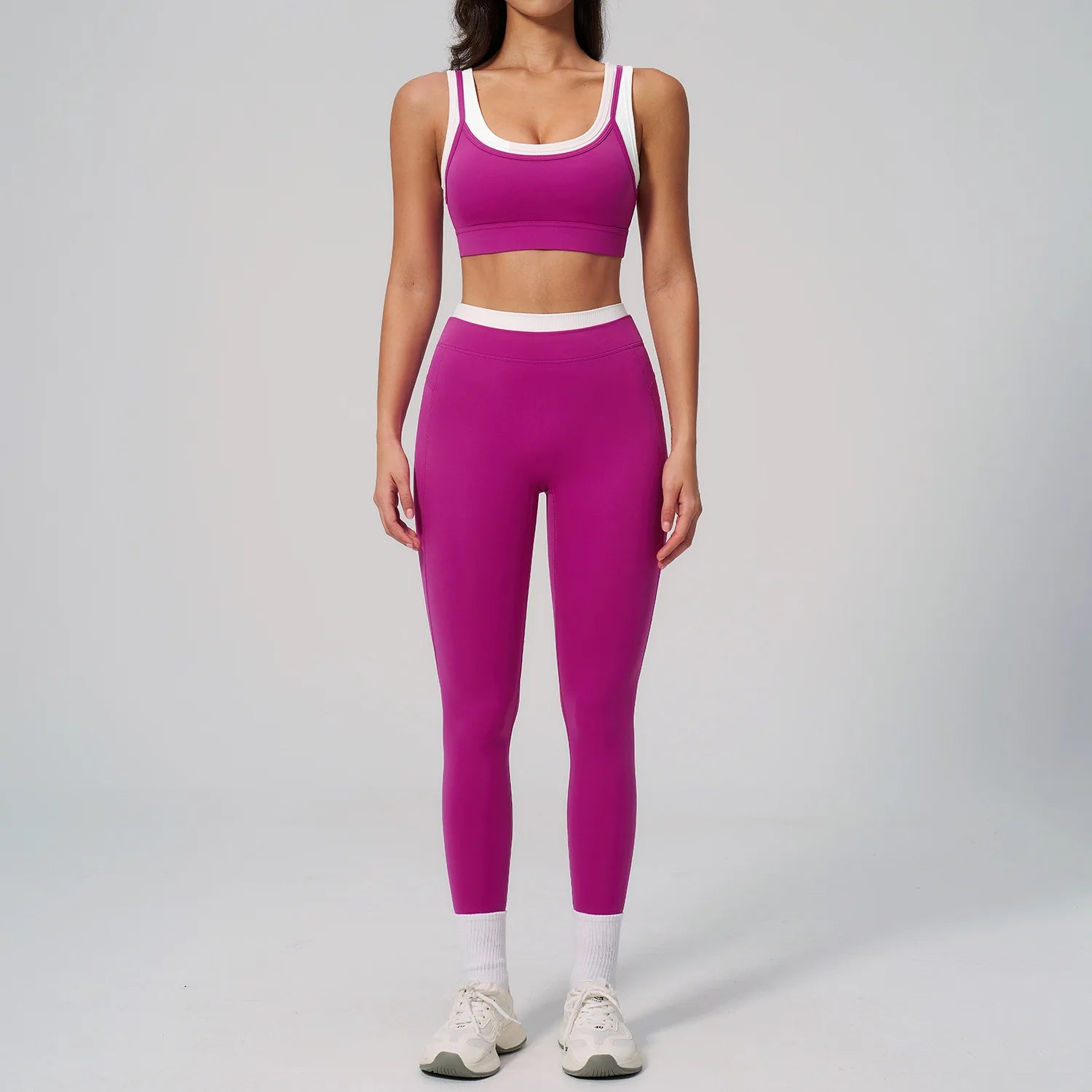Wholesale Naked Feeling Yoga Set Women 2 Piece Set High Waist Seamless Fitness Workout Sportswear Outfit