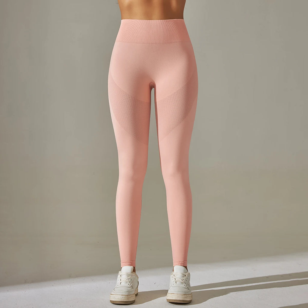 Custom Seamless High Waist Yoga Leggings Tummy Control Butt Lift Outdoor Fitness Workout Pant Features Solid Sports Gym Leggings
