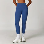 Women's High Waist Seamless Yoga Leggings Breathable Gym Clothing Elastic Waist Wholesale Scrunch Butt Push Leggings Solid
