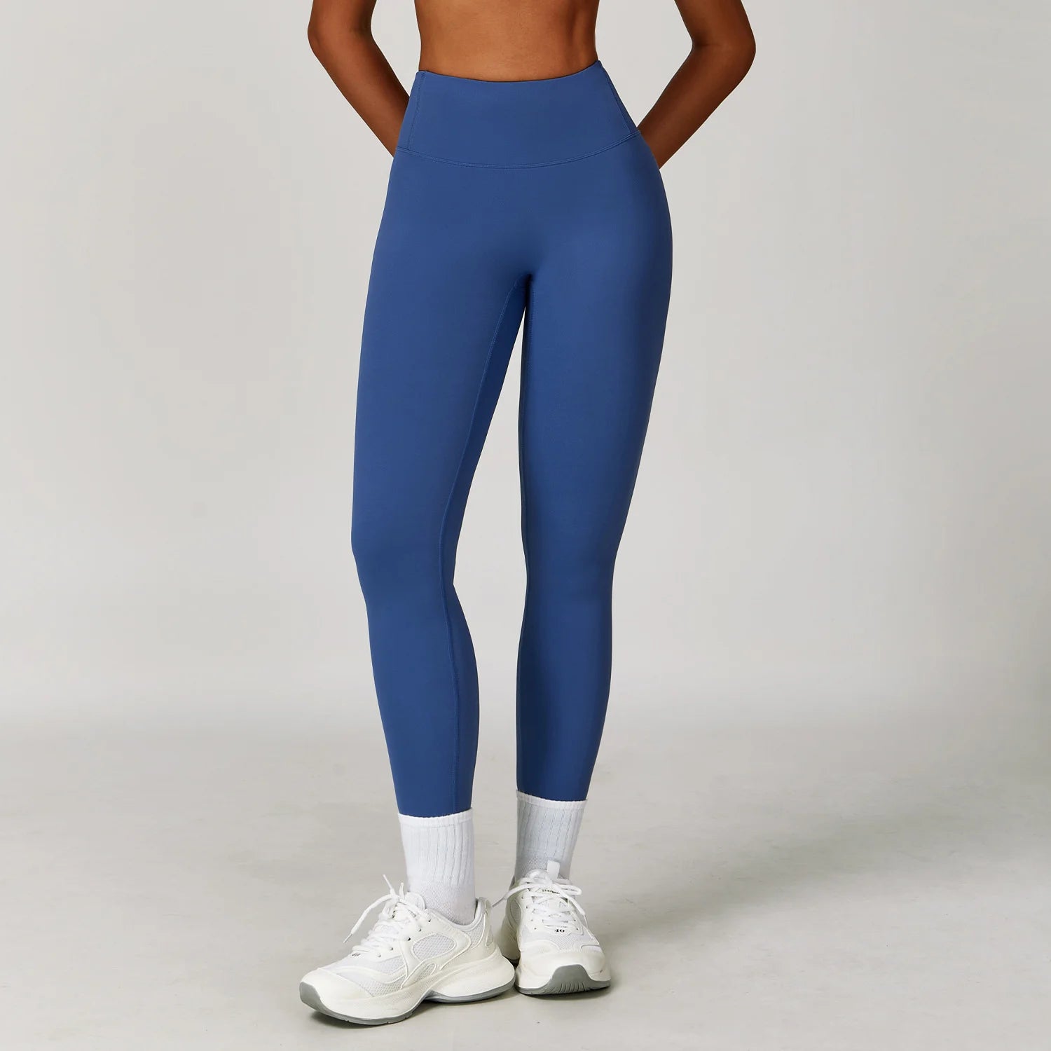 Women's High Waist Seamless Yoga Leggings Breathable Gym Clothing Elastic Waist Wholesale Scrunch Butt Push Leggings Solid