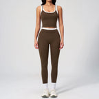 Wholesale Naked Feeling Yoga Set Women 2 Piece Set High Waist Seamless Fitness Workout Sportswear Outfit